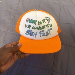 Orange and White Trucker Hat